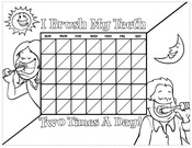 B&W Brushing Chart at Pediatric Dentist Office in Clarks Summit