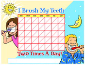Color Brushing Chart at Pediatric Dentist Office in Clarks Summit