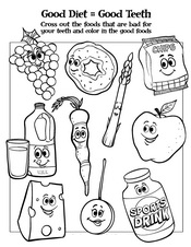 Good Diet activity sheet at Pediatric Dentist Office in Clarks Summit