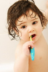 Brushing Teeth at Pediatric Dentist Office in Clarks Summit