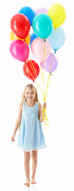 Girl With Balloons at Pediatric Dentist Office in Clarks Summit