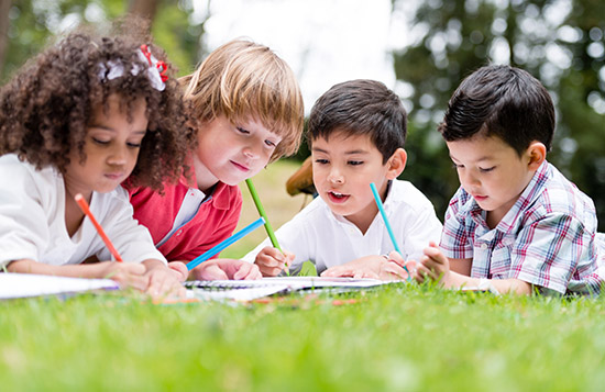 Kids Coloring Together at Pediatric Dentist Office in Clarks Summit