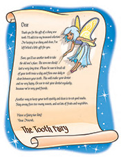 Toothfairy Letter at Pediatric Dentist Office in Clarks Summit